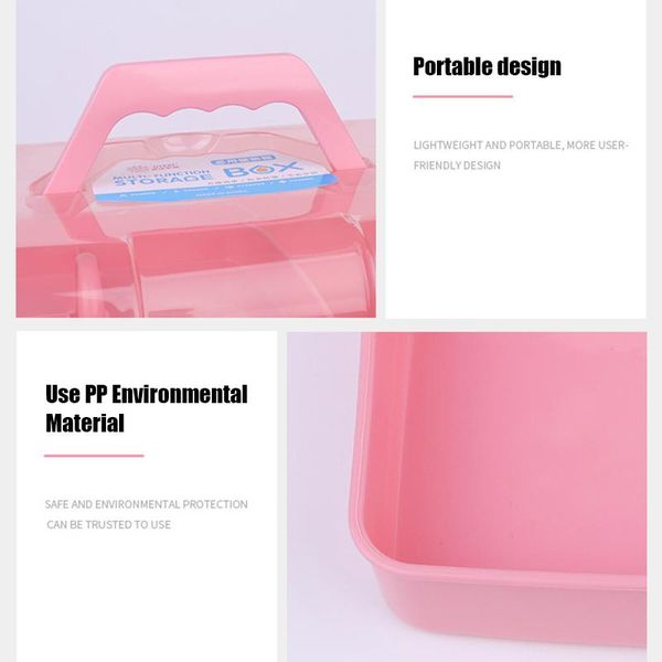 

nail art kits hand-held storage box organizer container for jewelry polish pen manicure tool qs888