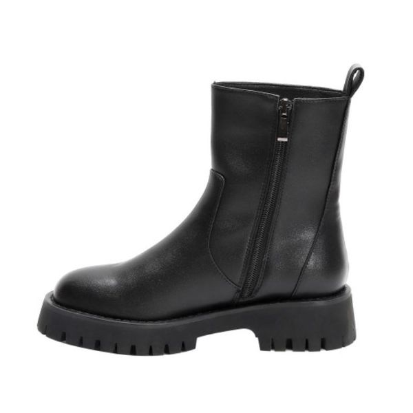 

women short boots real leather zipper fashion platform warm winter shoes woman thick bottom lady footwear size 33-40, Black