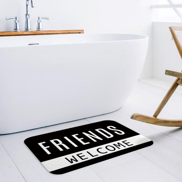 

cushion/decorative pillow welcome friends doormat non-slip rug soft bath mats bathroom supplies carpet living room