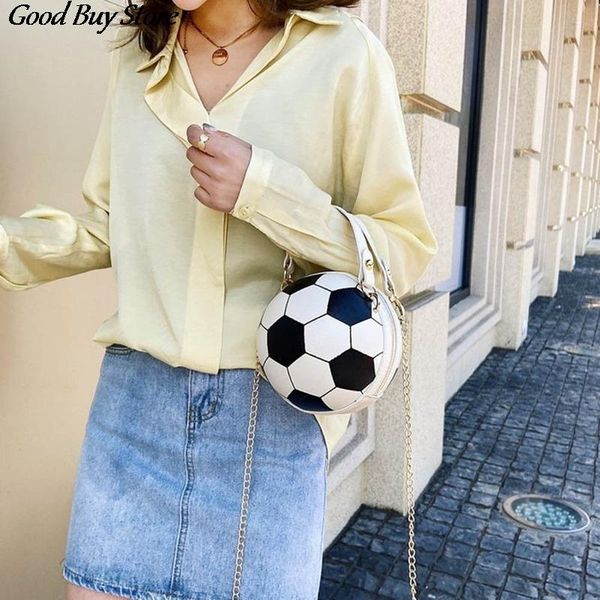 

shoulder bags round shaped sports team basketball handbags luxury women chains purse fashion leather mini balls crossbody bag