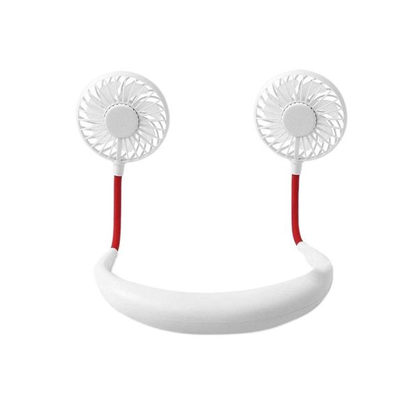 

electric fans usb 2000mah portable hanging neck sports fan with colorful led light headphone design mini cooler wearable