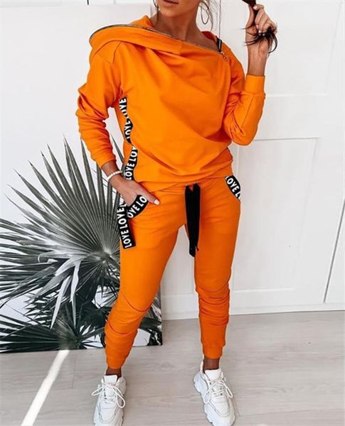 

casual two piece set womens pants patchwork zipper design camouflage printed hooded hoodies amp outfits sweatsuit, White