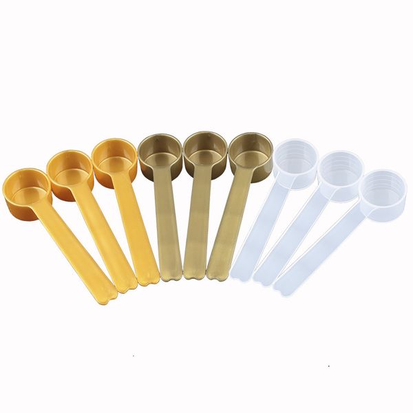 

4g 8ml white gold plastic measuring spoons tools for kitchen flour oil soy sauce salt