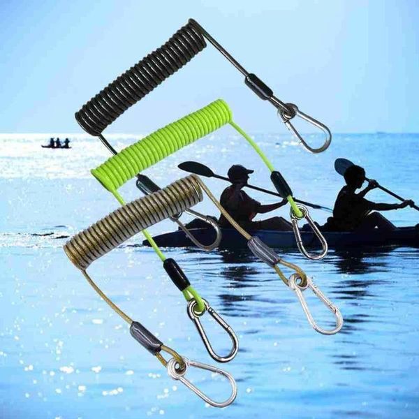 

rafts/inflatable boats retractable tool lanyard fishing coiled heavy safety rope duty for kayak g4f4