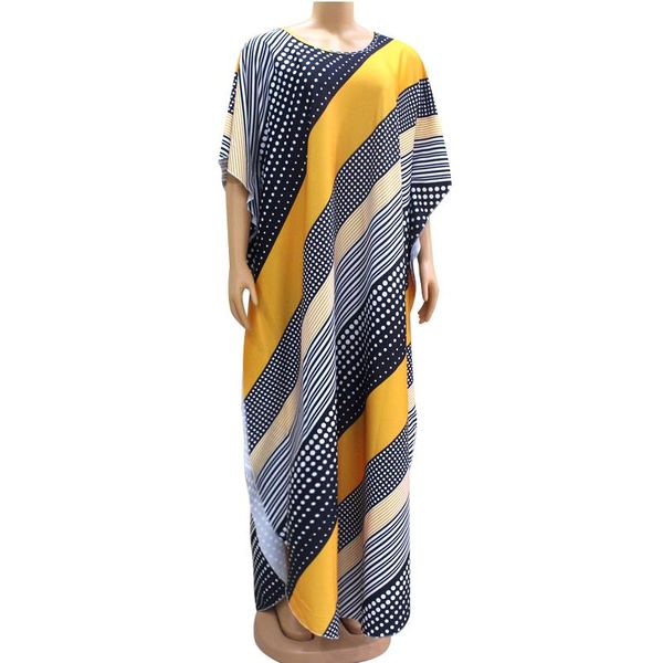 

ethnic clothing dashiki printed african dresses batwing sleeve dot stripe design round collar female vestidos elegant commute robe africaine, Red