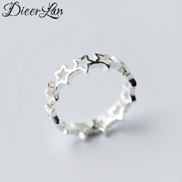 

love ring vintage silver color star rings for women bijoux gift female adjustable size finger anillos wholesale, Slivery;golden