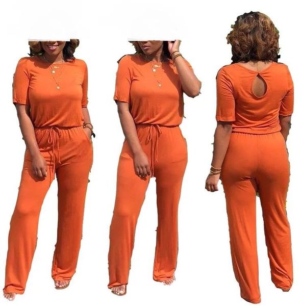

gym clothing jumpsuit one piece women solid color casual black bodycon outfits rompers short sleeve, White;black