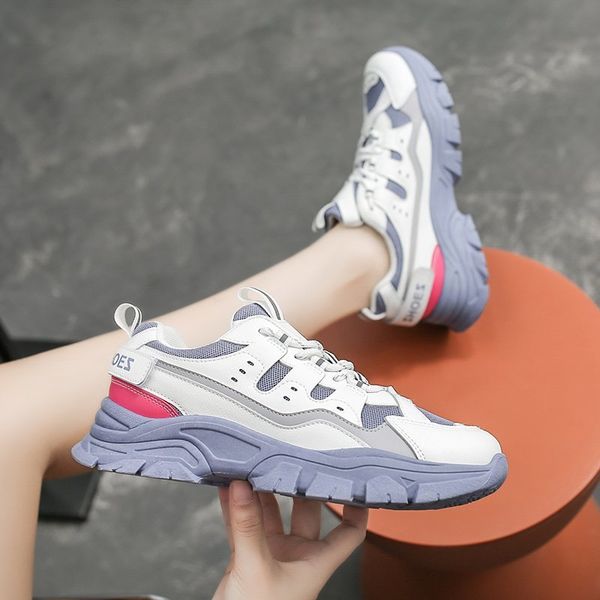 

2021 spring women casual shoes fashion breathable walking flat shoes woman white sneakers female shoes blue black dad