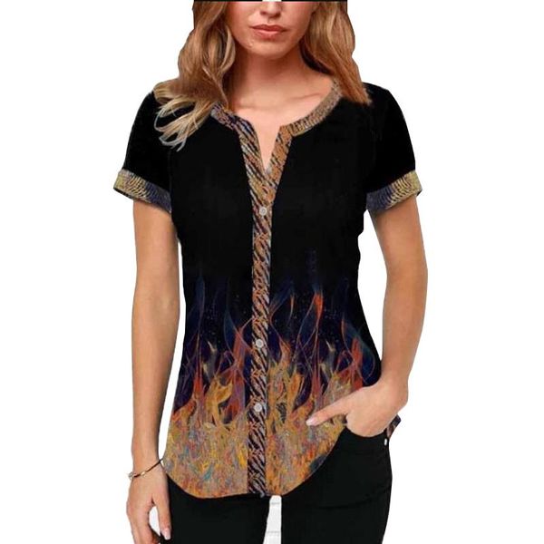 

shirt blouse fashion 2021 large size women casual v neck shirt ladies loose floral print tunic tee, White