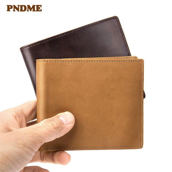 

wallets business simple genuine leather men wallet casual natural real first layer cowhide thin multi-card id holder purse, Red;black