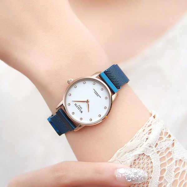 

wristwatches women's watch 2021 magnet buckle belt women students trend elegant ladies quartz designer, Slivery;brown