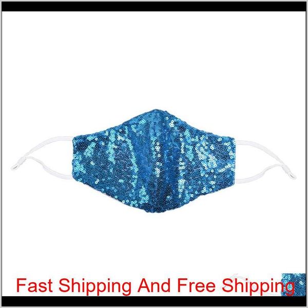 

sequin face mask double layer summer breathable sunscreen masks fashion woman washable reusable qylfdl lipper