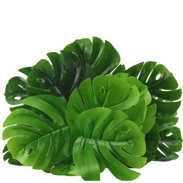 

artificial plants green palm leaves monstera home garden living room bedroom balcony decoration tropical plastic fake plant long