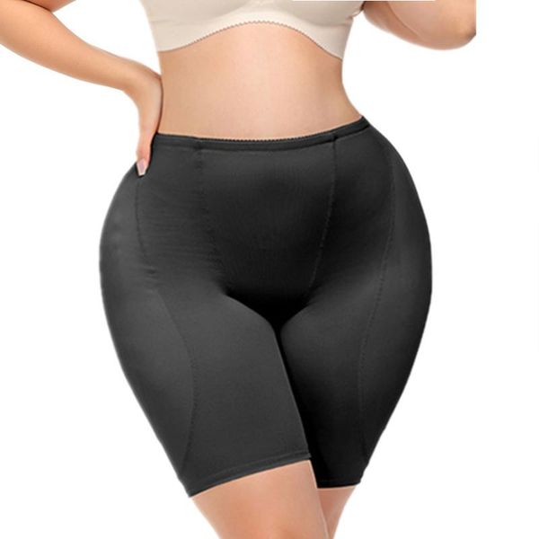 

women's shapers yagimi bulifter women body shaper paded push up underwear high waist shaperwear control panties padded enhancer fake as, Black;white