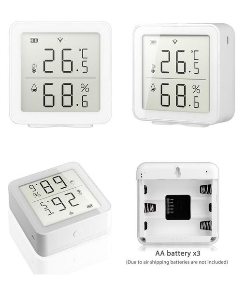 

smart home control wifi temperature sensor digital lcd indoor room thermometer hygrometer humidity uk remote
