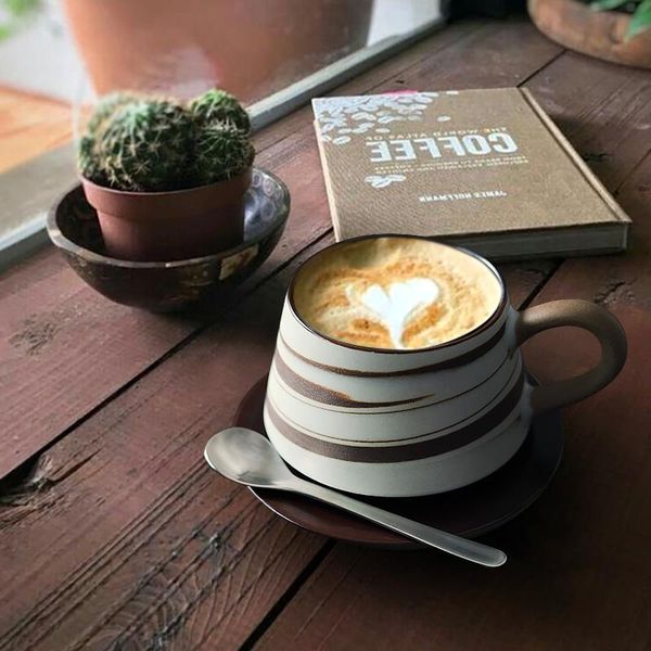 

cups & saucers elegant personality cup creativity art stoare minimalist tea and saucer japan crockery tazas cafe kitchen supplies dk50ct