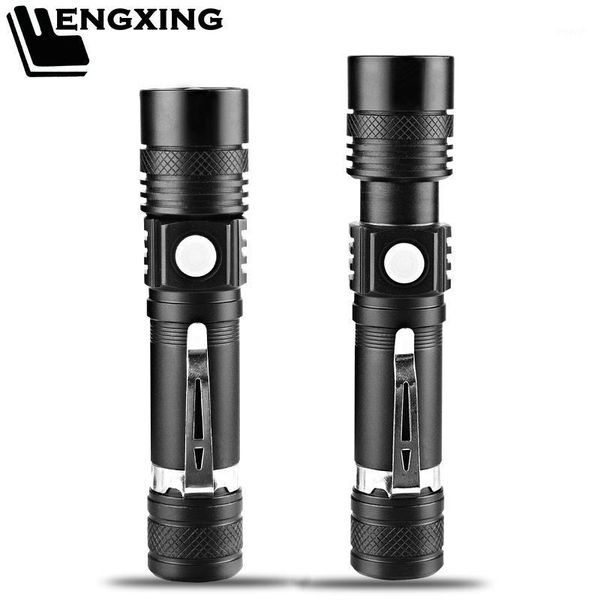 

flashlights torches ultra bright led 8000lm super torch t6/l2/v6 lamp beads zoomable 4 lighting modes outdoor bicycle lighting1