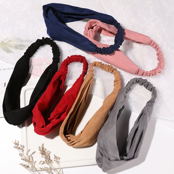 

ins net red tighten cross cloth lovely hair ring head with hair accessories wash face, Pink