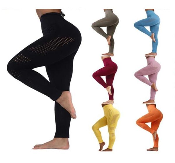 

slim fashion casual women clothes 2021 spring womens leggings hollow out solid color sport shaping yoga pants, Black;white