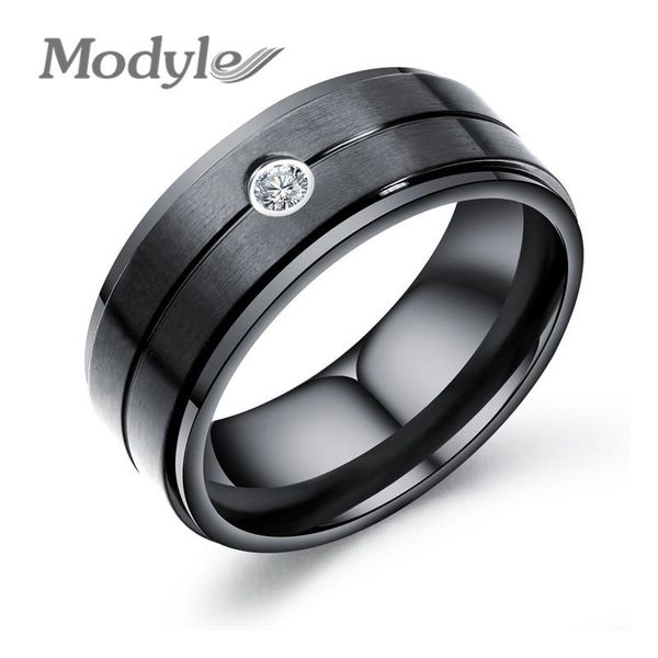 

cluster rings modyle men punk vintage ring 316l stainless steel black cz stone rock fashion male jewelry, Golden;silver