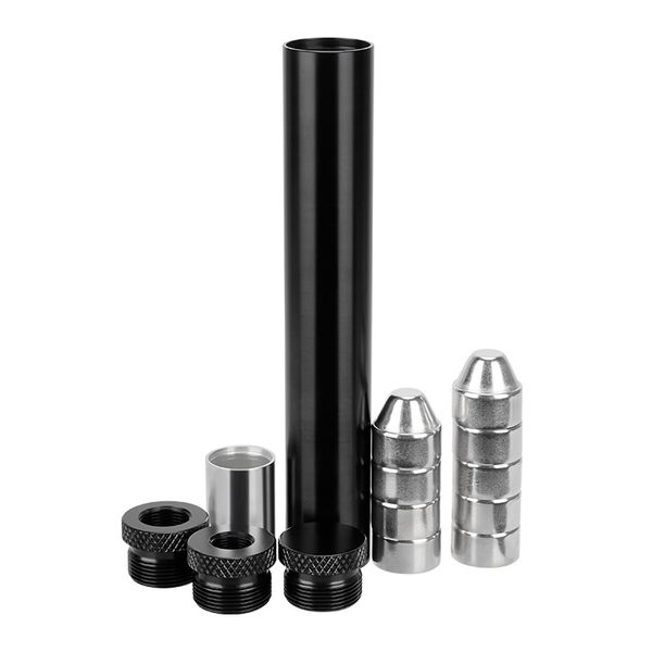 

7''l 1.063"od aluminum tube, 9x stainless steel cups 5/8x24+1/2x28 solvent trap fuel filter for napa 4003 wix 24003 .22 .223