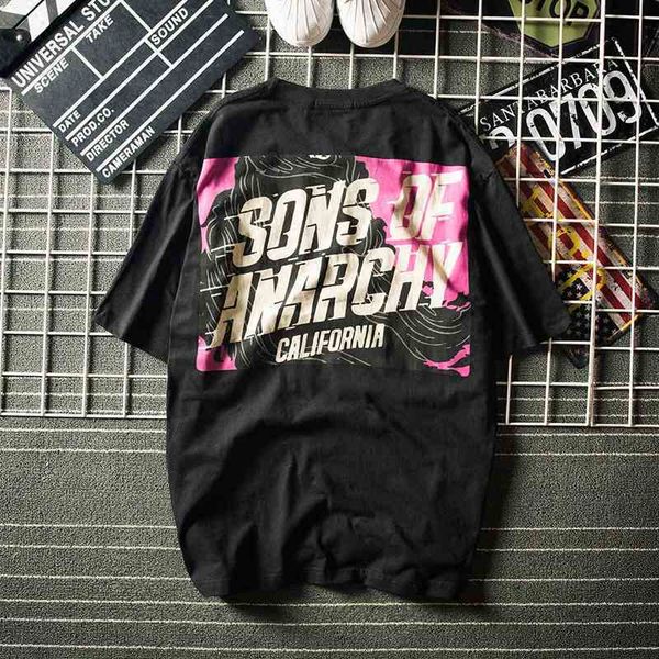 

2021 new vero engraado carta camisas homens harajuku hip hop casual manga curta s t masculino legal tshirt streetwear u8ri, White;black