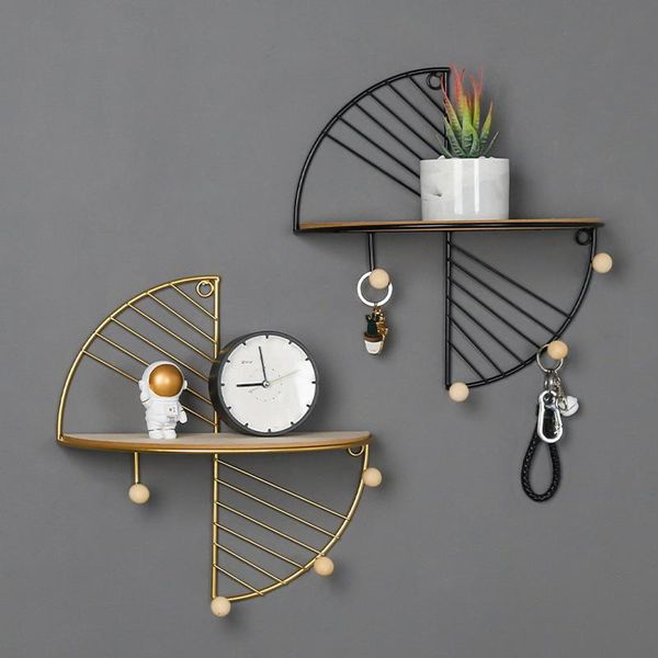 

other home decor nordic ins creative hexagon wall storage shelf living room bedroom decoration metal hanging frame for