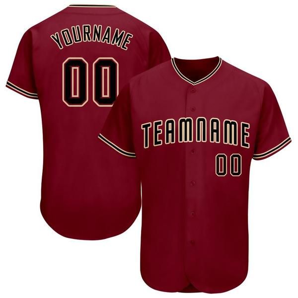 

custom crimson black-khaki baseball jersey, Blue;black