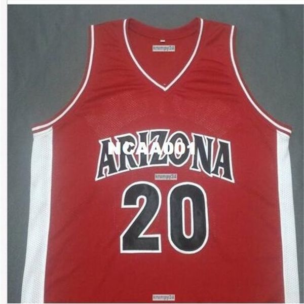 

vintage 21s #20 damon stoudamire arizona wildcats white red college vintage jersey size s-4xl or custom any name or number jersey, Black