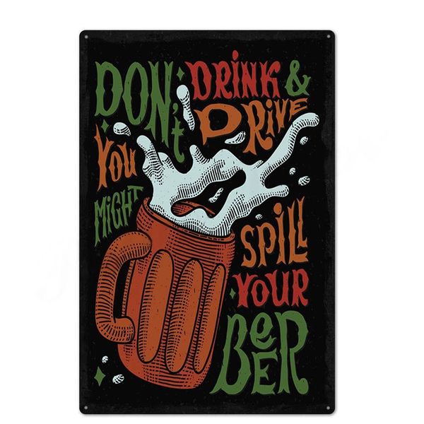 

beer bar metal sign decoration posters vintage metal plaque sign bar rules club wall decor signs retro metal poster tin sign puba