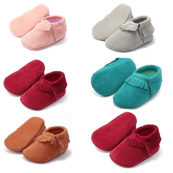 

first walkers baby girls boy soft sole tassel crib shoes infant toddler walking 0-18m