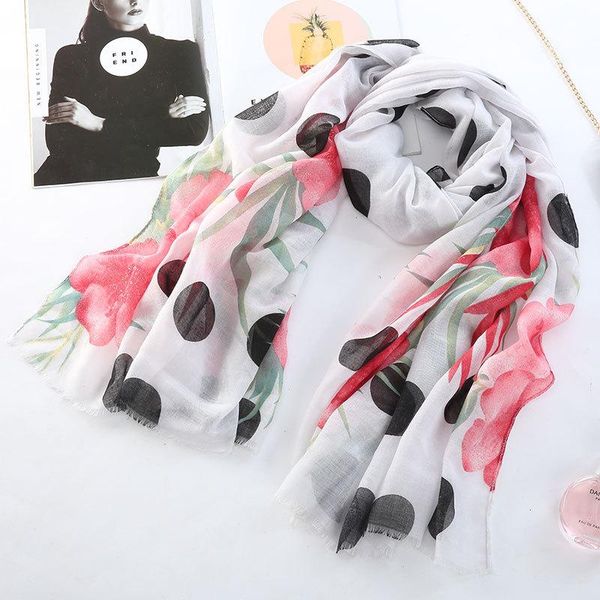 

New Autumn Winter Scarf for Women Cotton Feeling Large Shawl Scarves Lady Soft Warm Hijab Wraps Female Print For Ladies, Blue;gray
