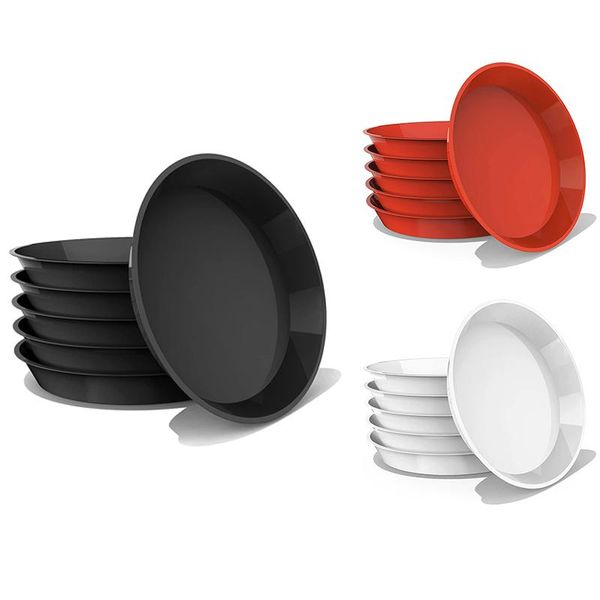 

planters & pots plant saucer 6 pack 13.5 inch plastic trays, sturdy and durable flower pot containers saucers