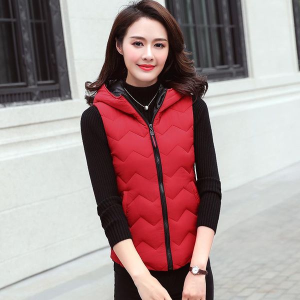 

women's vests hetobeto autumn winter women cotton vest 2021 white soft warm waistcoat female outerwear brand lady coat plus size, Black;white