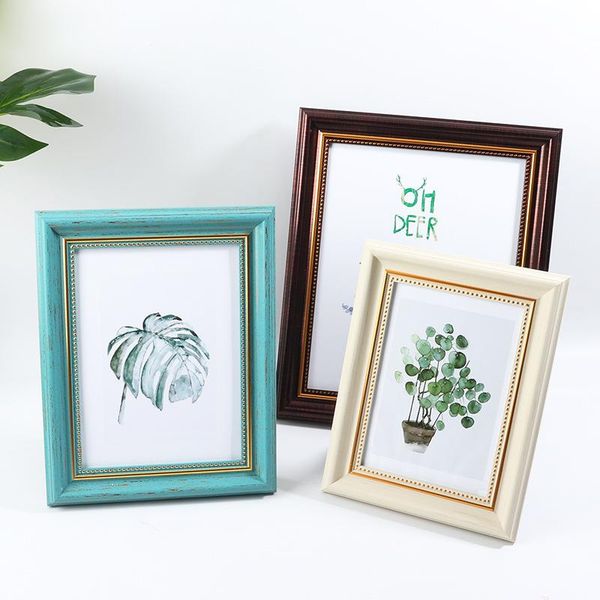 

frames solid color picture american style family display wedding po frame classical deskwall decor