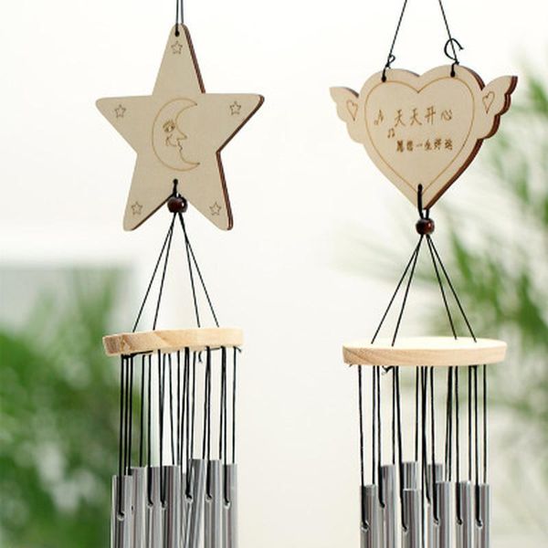 

decorative objects & figurines outdoor metal wind chimes yard gardenbell chime window bells wall hanging decorations home decor wooden