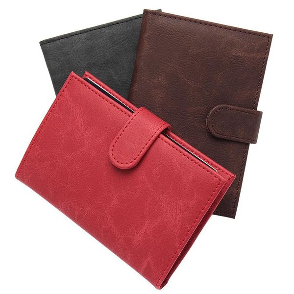 

card holders men's fashion purse classic retro business leisure travel passport protective case bale multifunctional wallets, Brown;gray