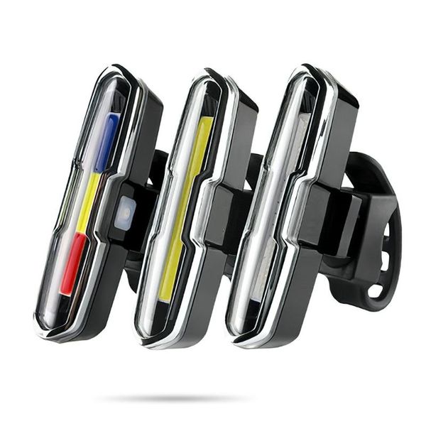 

bike lights tail light ultra bright usb rechargeable led bicycle rear 500mah headlights with red & blue for cycling safety