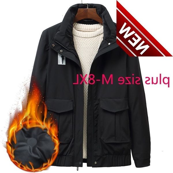 

new arrival fashion suepr large autumn and winter men youth oversized work clothes casual down jacket plus size m-5xl6xl 7xl 8xl, Black