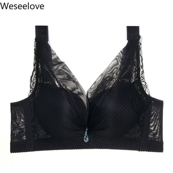 

bras women lingerie for push up lace floral bra soutien gorge underwired underwear plus size 100bcd invisible e88-1, Red;black