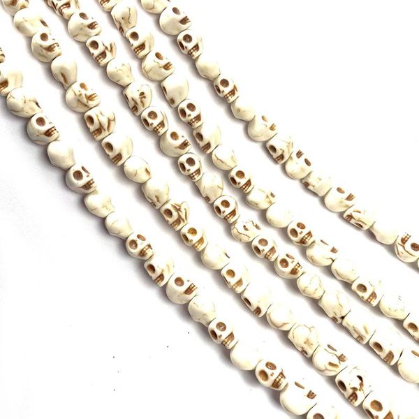 

other skull shape white turquoises stone loose beads for women gifts jewelry making diy bracelet necklace earrings accessories