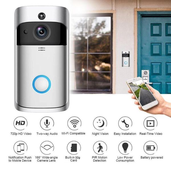 

home security door bell smart wifi video intercom doorbell wireless ir night vision camera wireless1