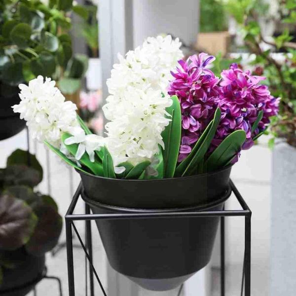 

decorative flowers & wreaths 1pc artificial flower hyacinth with bulbs silk wedding leaf garden table accessory simulation fake home decor p