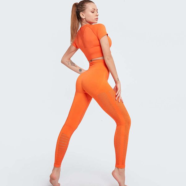 

tight skirt waist ins sleeve open navel high exercise short peach hip fitness yoga pants set designer, Gray