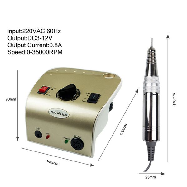 

3 color electric drill 35000rpm machine milling cutter for manicure pedicure accessories nail art tools