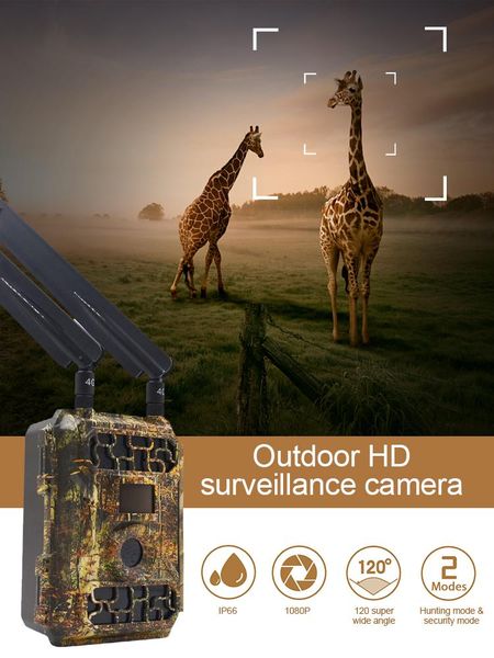 

wide life surveillance waterproof camera ip66 4g digital hunting scouting trail camera app control nigh visible for ng
