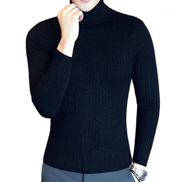 

men's sweaters men pullover winter turtle neck long sleeve thick warm sweater slim twist knitwear elasticity clothing1, White;black