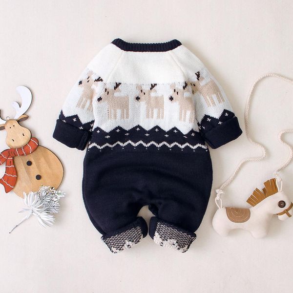 

christmas rompers baby reindeer clothing special occasions red blue infant kids boys girls sweaters jumpsuits autumn winter warm knitted chi