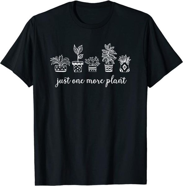 

men's t-shirts just one more plant t-shirt, White;black