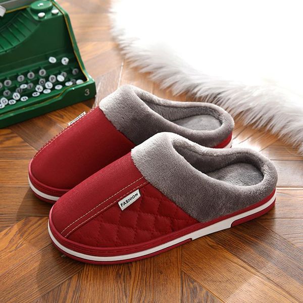 

slippers 2021 women men winter house soft sole slip on fluffy warm casual ladies and men's indoor bedroom fur big shoes, Black
